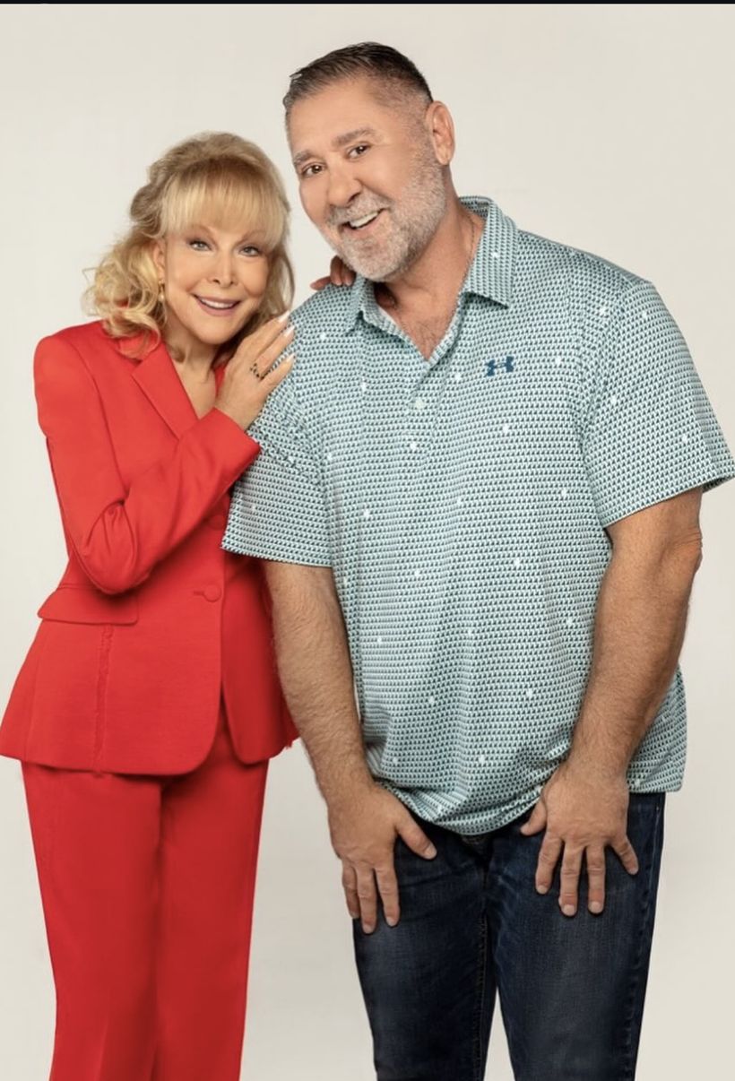 Stephen E. Terrell with Barbara Eden at the national campaign photo shoot where her radio spot was also recorded